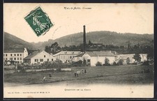 Old postcard Val-d'Ajol / Vosges, Quartier de la Croix with rural landscape and fireplace ind 