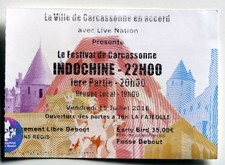 INDOCHINE billet ticket stub