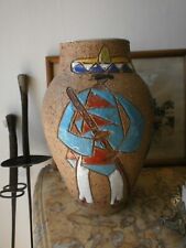 ceramic enamelled vase, Italian year 50-60, 20th