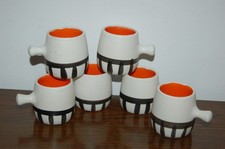 Lili Voltz Vallauris 6 chopes  céramique à cognac , original