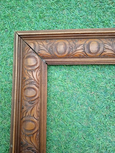 Ancien cadre bois - en, sculpte