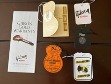 Gibson Custom Shop SG Les Paul R9 R8 R7 Re-issue Warranty And Tag Set