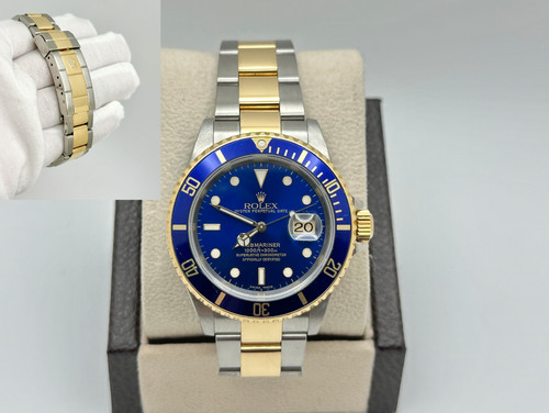 Rolex submariner blue 16613 - rolex,