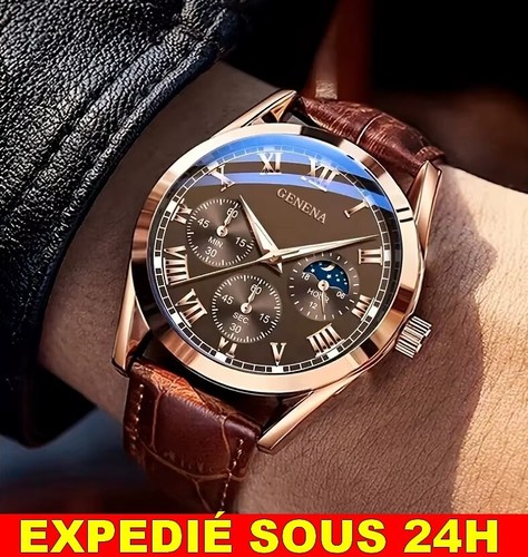 Montre geneva acier homme - geneva,