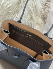 Brand New Longchamp Plain Leather Roseau Large Tote Bag in Navy Color $695