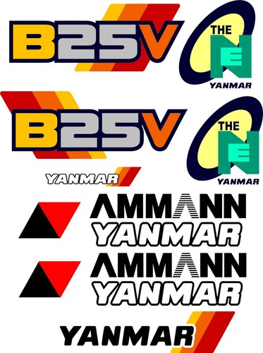 Yanmar b25v digger decal set - decal,