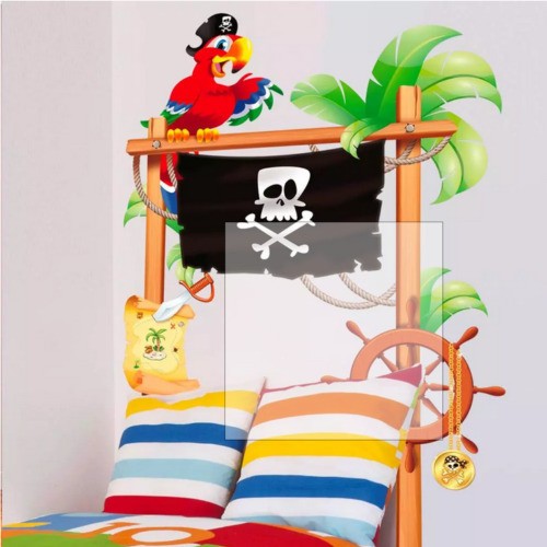 Sticker géant pirate déco - sticker,