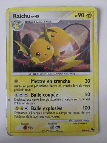 Carte pokémon raichu - (holo),