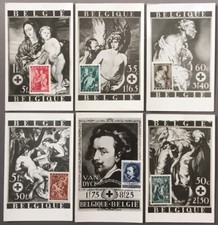 Série de 6 cartes de Belgique