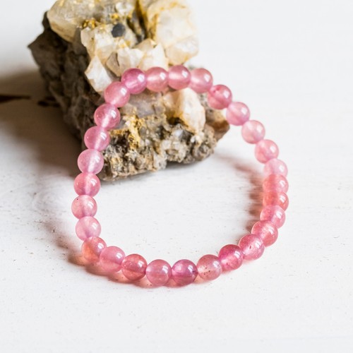 Bracelet quartz fraise - quartz,