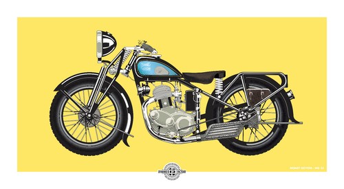 Poster affiche moto ancienne - poster,