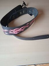 Perri's leather sangle Cuir pour Guitare et Basse Flamme Rose