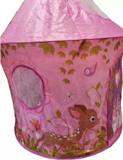 Princess Fairytale Castle Play Tent & Tunnel Set Carrying Case Forest Animals 