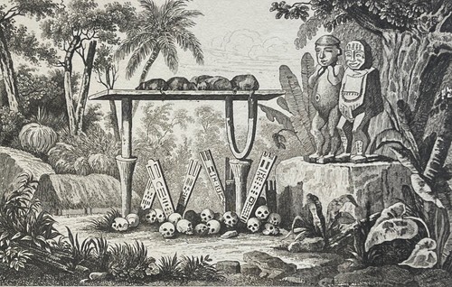 Tahiti tiki idols sacred - tahiti,