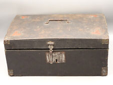 Coffret ancien en bois et cuir.XVII°.Malette,malle,coffre...