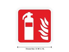Sticker panneau BORNE EXTINCTEUR incendie 7cm(S) - 20cm(XL) autocollant feu
