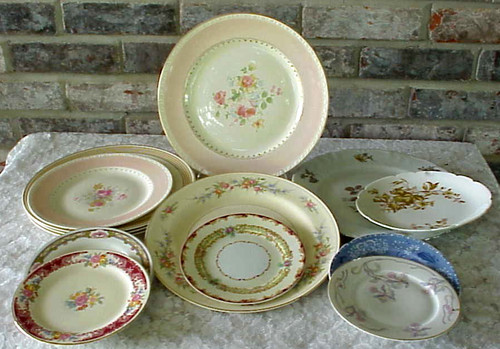 Vintage broken chipped china - vintage,