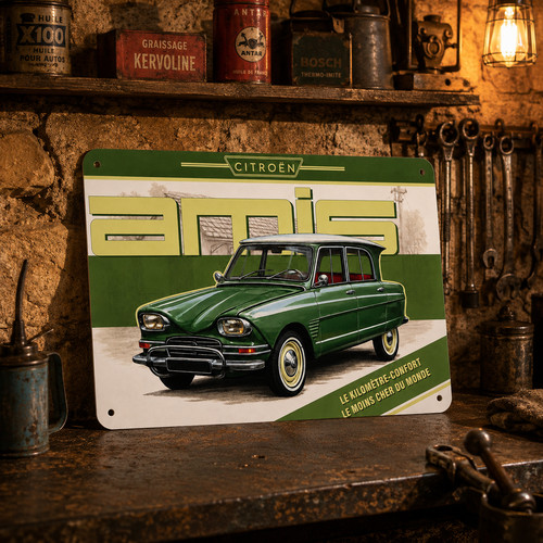 Plaque métal citroën ami - plaque, 6