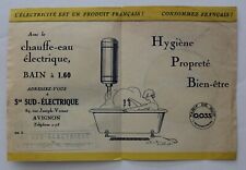 RARE Advertising Electric Water Heater Avignon circa 1920 BAG