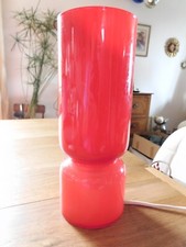 Lampe vintage verre rouge - vintage, en