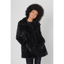 Oakwood manteau en fausse fourrure noire taille S / 36 neuf