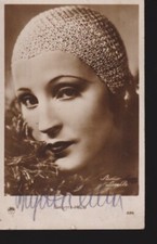 Brigitte HELM PHOTOGRAPHIE sur CARTE 14*9 avec RARE AUTOGRAPHE