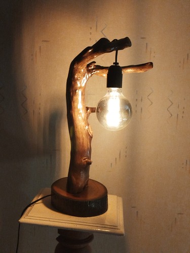 Lampe bois flotté - en,