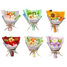 R Bouquet de fleur en tricot