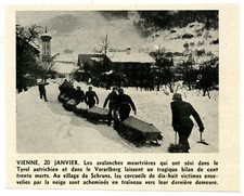 1954: Vienna - Schruns avalanches - sled coffins (photo article)