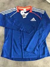 TEE-SHIRT ADIDAS Maillot FOOT Manche Longue Sport Femme 40 Bleu Royal  Neuf