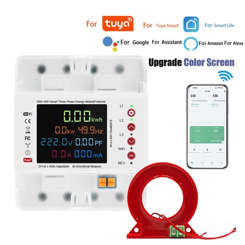 Compteur énergie triphasé - d'énergie,