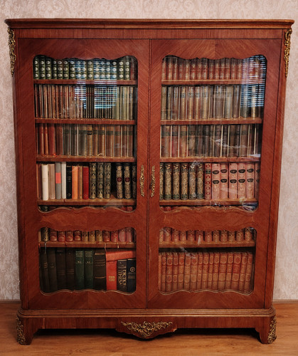 Bibliothèque vitrine bois - vitrine,