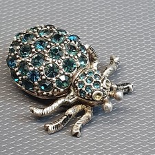BIJOU - Belle broche araignée vintage avec strass #57