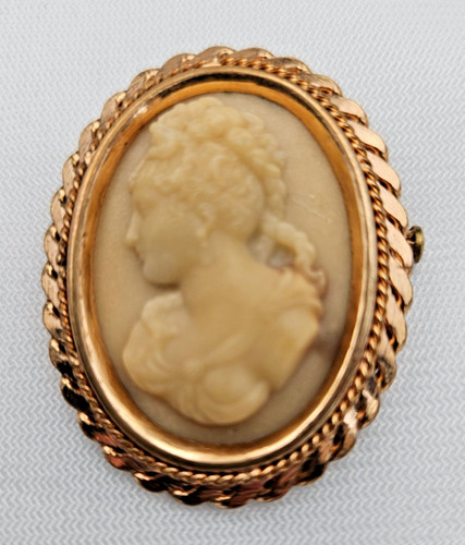 Vintage broche camee pierre - camee,