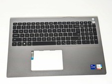 Dell German Deutsch Backlit Keyboard Clavier Palmrest Silver 0 WD68D 09RM8N P56