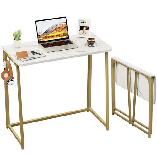 Petit bureau pliable marbre - en,
