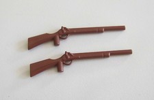 PLAYMOBIL (B2155) WESTERN SOLDIERS - Lot of 2 Light Brown Long Canon Rifles