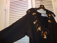 WOMEN'S "COLD SHOULDER" BLACK