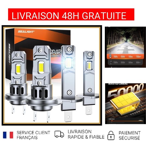 Kit ampoules led 50000lm - led, h7