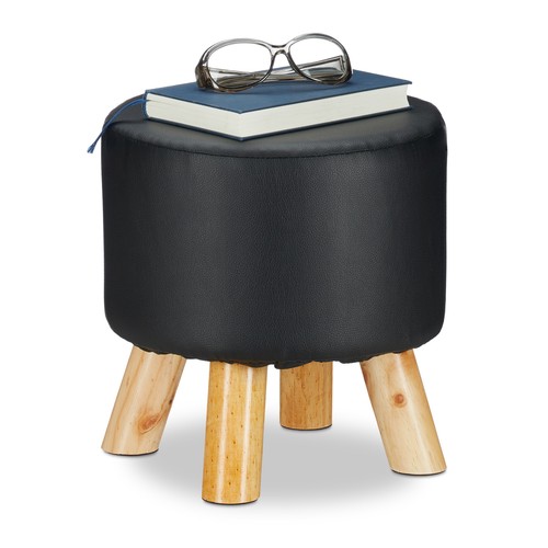 Pouf cuir synthétique - pouf, en