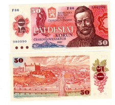 CZECHOSLOVAKIA Billet 50 KORUN