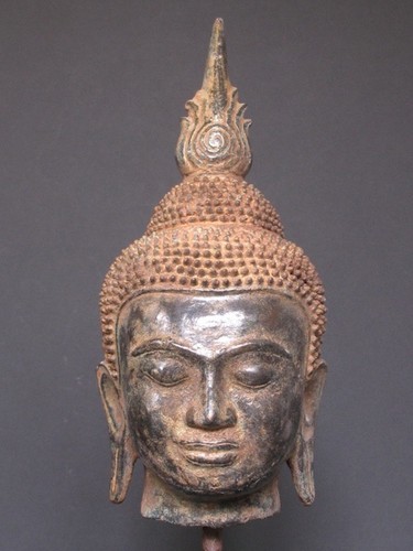 Tête bouddha bronze - en, du