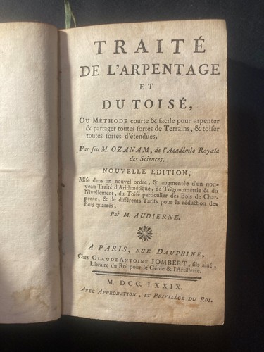 Ozanam traité l arpentage - ozanam;,