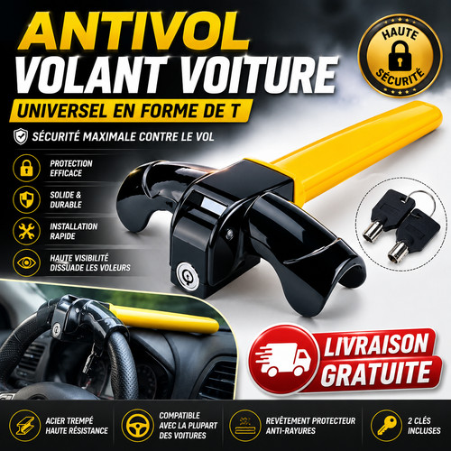 Antivol volant voiture - volant,