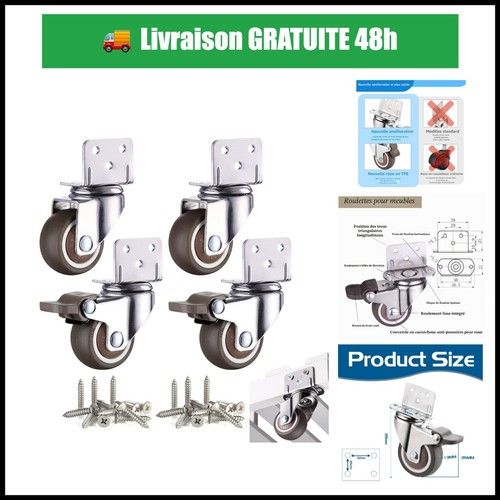 Lot roulettes pivotantes - roulettes,