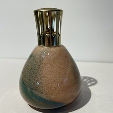 Lampe Berger Oil Lamp Diffuser Blown Glass Swirled Pink Mauve Green 6”