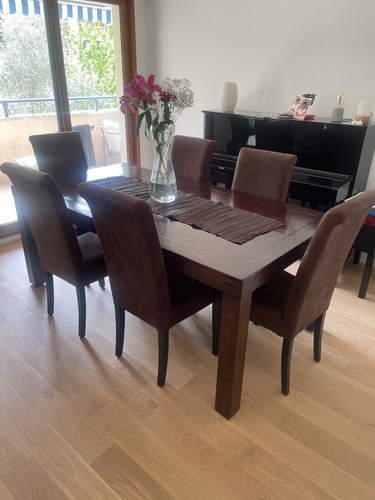 Table salle manger bois - table,