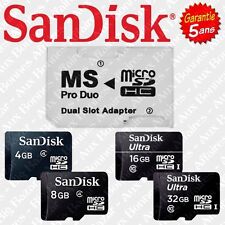 Adaptateur MS Pro Duo ( Dual Slot ) + Carte Mémoire Photo Vidéo PSP Memory Stick