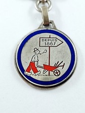KEYRING - Augis - BROUETTES GEORGES HAEMMERLIN - SAVERNE - Vintage 1960s -