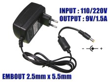 Alimentation 220V vers DC 9V / 1.5A - Remplace 9V 0.25A 0.5A 0.75A 1A 1.25A 1.5A